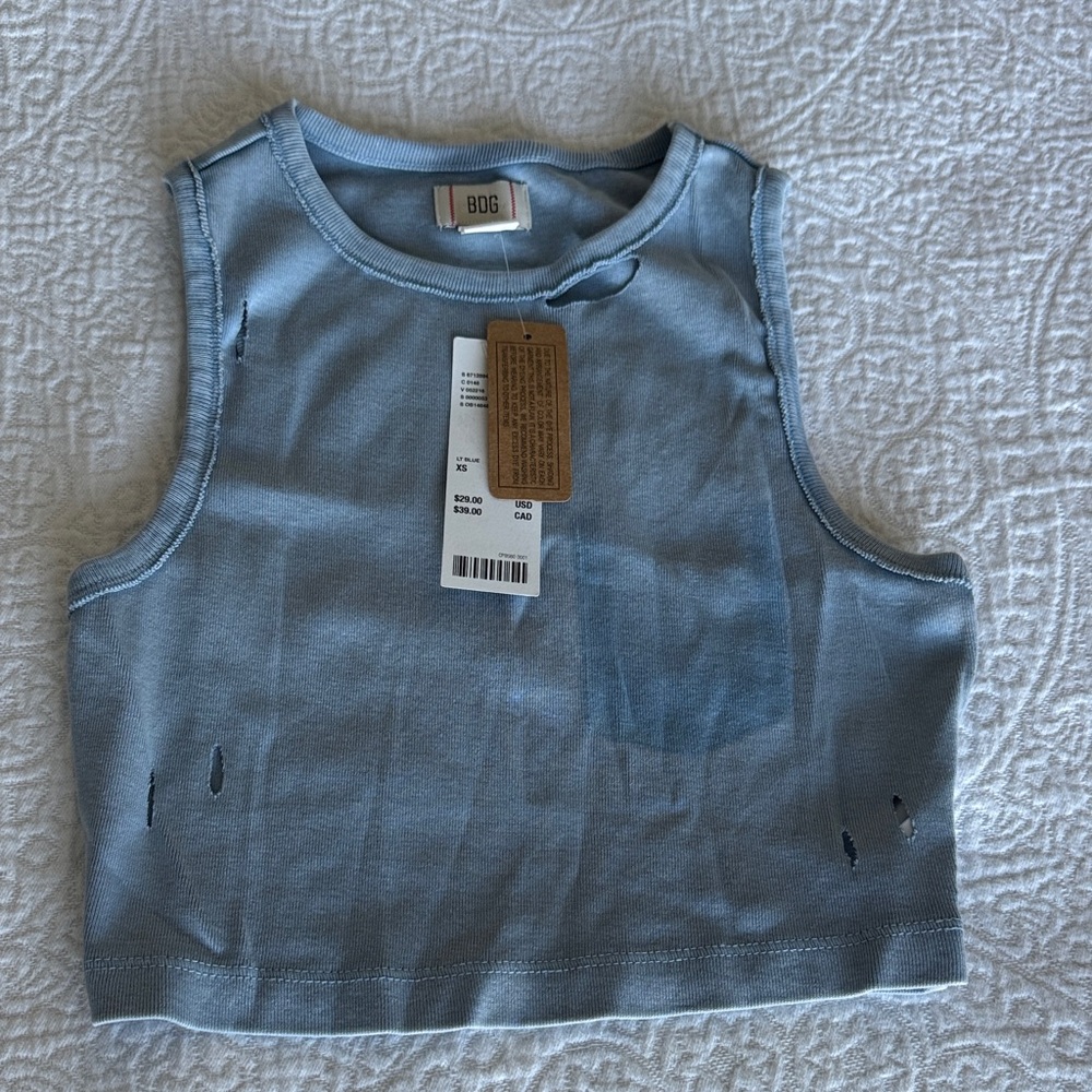 BDG blue sleeveless tank NWT